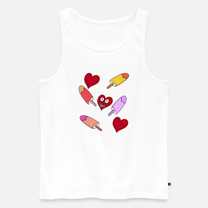 Eis Eiskrem Eiscreme Kinder - Männer Premium Bio Tank Top - Weiß