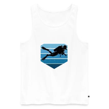 Scuba Diving Gift Idea for Underwater Adventures - Men's Premium Organic Tank Top - white - Front - Michal (187cm)