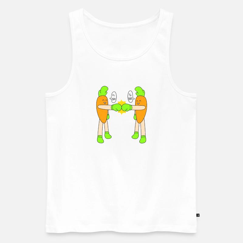 Karottenfauststoß - Männer Premium Bio Tank Top - Weiß