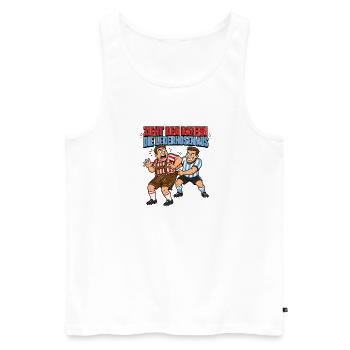 Zieht den Bayern die Lederhosen aus - Männer Premium Bio Tank Top - Weiß - Vorne - AI Model Male 178 light (178cm)