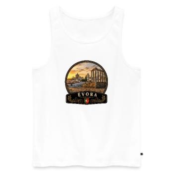 Evora Portugal Altstadt Urlaub Europa Atlantik - Männer Premium Bio Tank Top - Weiß - Vorne - Michal (187cm)