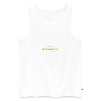Bibliothecae Alterna Animab - Männer Premium Bio Tank Top - Weiß - Vorne - AI Model Male 178 light (178cm)