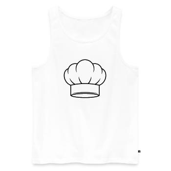 Chef Hat Vector Icon Design - Men's Premium Organic Tank Top - white - Front - AI Model Male 178 light (178cm)