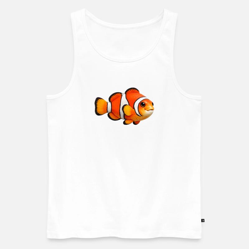 Clownfisch Meeresfisch Bunt - Männer Premium Bio Tank Top - Weiß
