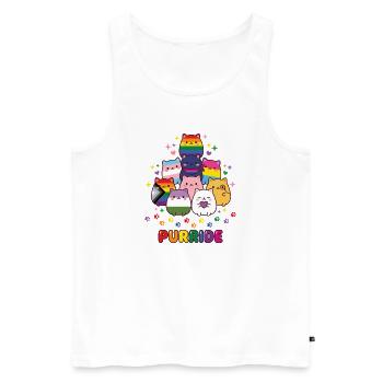Pride Month LGBTQ – Purride - Männer Premium Bio Tank Top - Weiß - Vorne - AI Model Male 178 light (178cm)