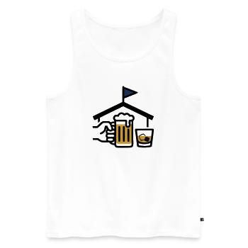 Hole 19 Clubhouse Beer Golf Club Men's Excursion - Men's Premium Organic Tank Top - white - Front - Michal (187cm)
