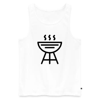 bbq - Débardeur bio Premium Homme - blanc - Devant - Michal (187cm)