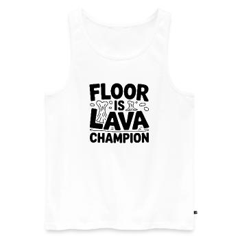Champion de Floor est Lave - Débardeur bio Premium Homme - blanc - Devant - Michal (187cm)
