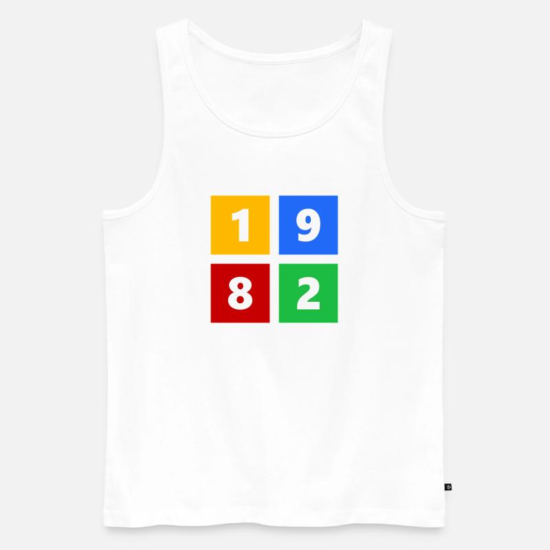 1982 - Männer Premium Bio Tank Top - Weiß