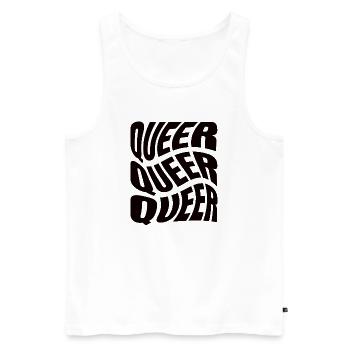 -2026-_LGBTQ_Queer_Queer_Queer - Männer Premium Bio Tank Top - Weiß - Vorne - Michal (187cm)