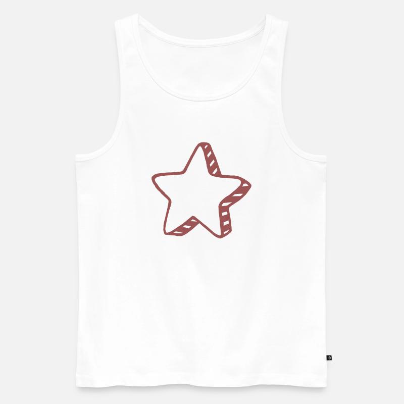 Rustic Doodle Star - Männer Premium Bio Tank Top - Weiß