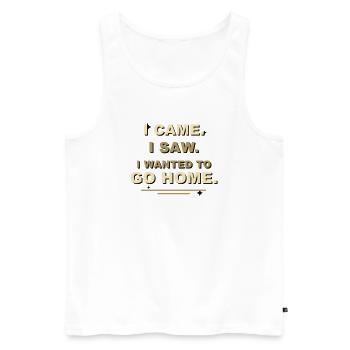 I Came I Saw I Wanted To Go Home - Men's Premium Organic Tank Top - white - Front - AI Model Male 178 light (178cm)