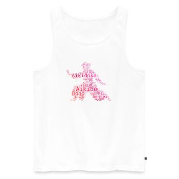 The Aikido students and Aikido fit together - Men's Premium Organic Tank Top - white - Front - AI Model Male 178 light (178cm)