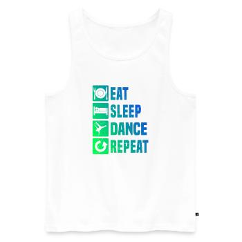 Gift idea for a breakdancer with street dance - Men's Premium Organic Tank Top - white - Front - AI Model Male 178 light (178cm)