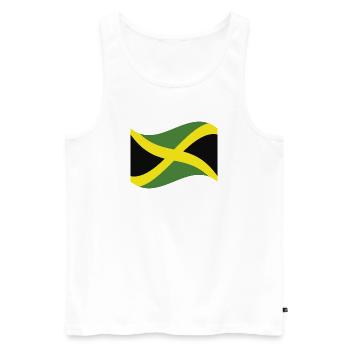 Jamaikanische Flagge - Männer Premium Bio Tank Top - Weiß - Vorne - Michal (187cm)