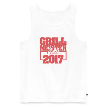 2017 - Men's Premium Organic Tank Top - white - Front - Michal (187cm)