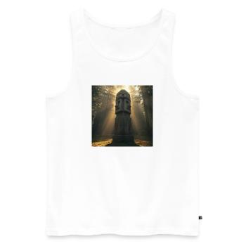 Świętowit – Slavic Idol from the Depths of the Forest - Men's Premium Organic Tank Top - white - Front - Michal (187cm)