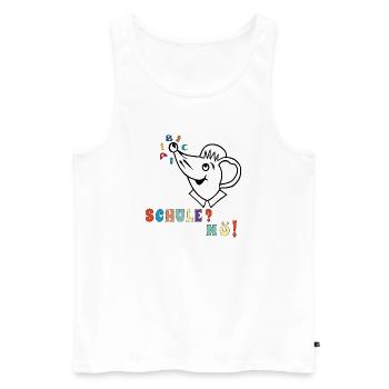  Schule Nein - Männer Premium Bio Tank Top - Weiß - Vorne - Michal (187cm)
