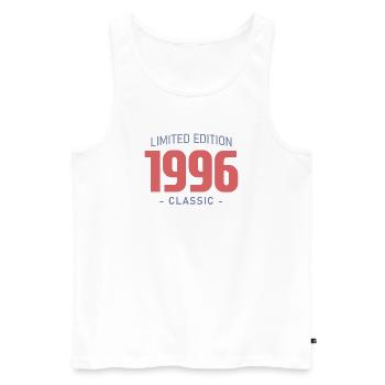 T-Shirt 30 Ans 1996 Humour Drôle - Débardeur bio Premium Homme - blanc - Devant - AI Model Male 178 light (178cm)