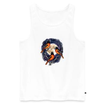 Three Oriole Moons - Men's Premium Organic Tank Top - white - Front - AI Model Male 178 light (178cm)