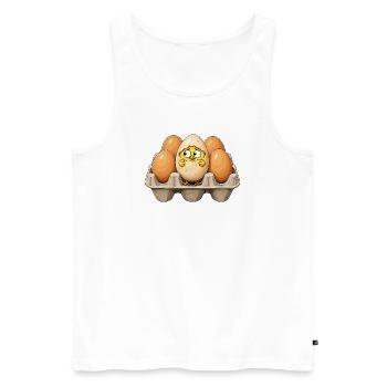 Chicks in the egg shaft - Men's Premium Organic Tank Top - white - Front - Michal (187cm)