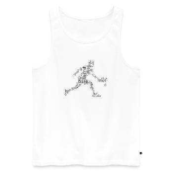 Pickleball scene Idee für Pickleballspielerin Fans - Männer Premium Bio Tank Top - Weiß - Vorne - Michal (187cm)