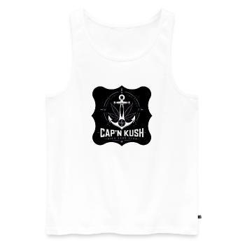 SailorsYarn | High Seas Club by Cap´nKush - Männer Premium Bio Tank Top - Weiß - Vorne - Michal (187cm)