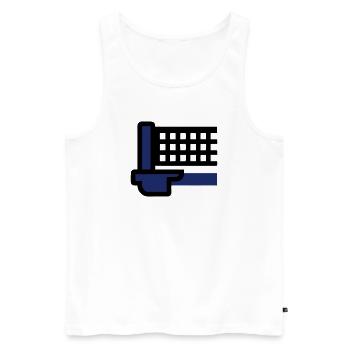  Tischtennisnetz Tischtennisturnier Tischtennis - Männer Premium Bio Tank Top - Weiß - Vorne - Michal (187cm)