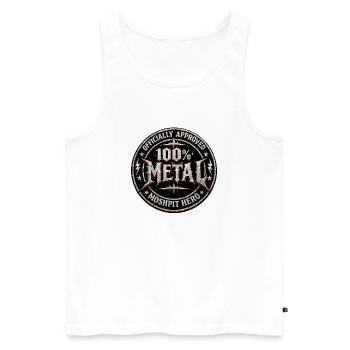 Patch 100 % Metal Hero - Débardeur bio Premium Homme - blanc - Devant - Michal (187cm)