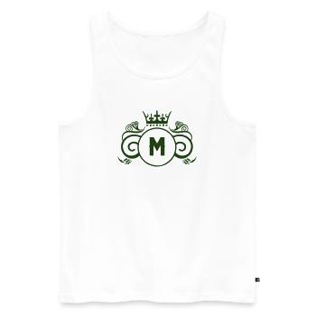 M_wappen - Männer Premium Bio Tank Top - Weiß - Vorne - Michal (187cm)