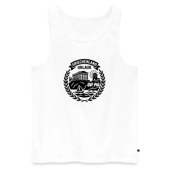 Griechenland Urlaub - Männer Premium Bio Tank Top - Weiß - Vorne - Michal (187cm)