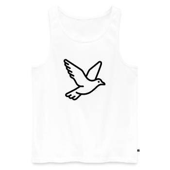 Seagull - Men's Premium Organic Tank Top - white - Front - AI Model Male 178 light (178cm)