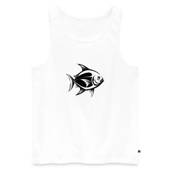 Golden Pompano Fish - Men's Premium Organic Tank Top - white - Front - AI Model Male 178 light (178cm)