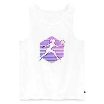 Padel Accessories Design for Padel Learning to Play Fans - Men's Premium Organic Tank Top - white - Front - Michal (187cm)