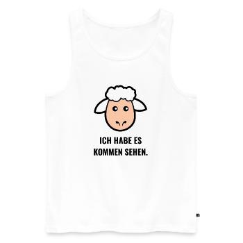Ich habe es kommen sehen. - Männer Premium Bio Tank Top - Weiß - Vorne - Michal (187cm)