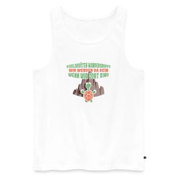 Schildkörten Wandergruppe Wander Bergsteiger - Männer Premium Bio Tank Top - Weiß - Vorne - Michal (187cm)