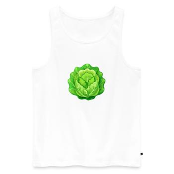 Lettuce Head - Men's Premium Organic Tank Top - white - Front - AI Model Male 178 light (178cm)