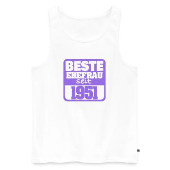 Verliebt 1951 - Männer Premium Bio Tank Top - Weiß - Vorne - Michal (187cm)