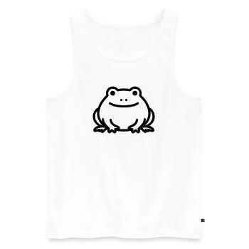 grenouille - Débardeur bio Premium Homme - blanc - Devant - Michal (187cm)