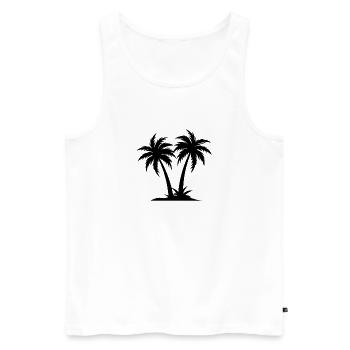 Palmier - Débardeur bio Premium Homme - blanc - Devant - Michal (187cm)