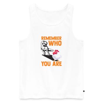 Élevage de coqs, volaille, poulet - Débardeur bio Premium Homme - blanc - Devant - Michal (187cm)