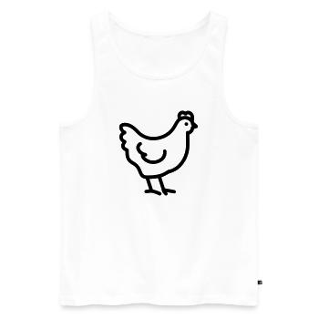 Huhn - Männer Premium Bio Tank Top - Weiß - Vorne - Michal (187cm)