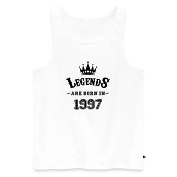 Legends are Born in 1997 - Männer Premium Bio Tank Top - Weiß - Vorne - Michal (187cm)