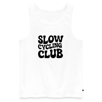 Langsamer Radsportclub - Männer Premium Bio Tank Top - Weiß - Vorne - Michal (187cm)