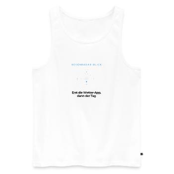 Wetter App Regenradar Lustiges Geschenk Shirt - Männer Premium Bio Tank Top - Weiß - Vorne - Michal (187cm)