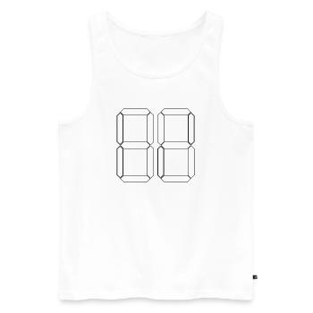 NUMMER 35 Fünfunddreißig Geschenk Digital - Männer Premium Bio Tank Top - Weiß - Vorne - Michal (187cm)