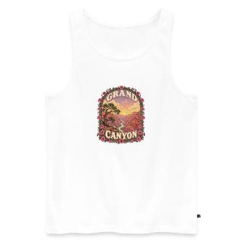 Grand Canyon National Park USA Arizona Wandern - Männer Premium Bio Tank Top - Weiß - Vorne - Michal (187cm)