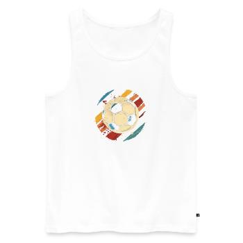 Vintage Football - Débardeur bio Premium Homme - blanc - Devant - Michal (187cm)