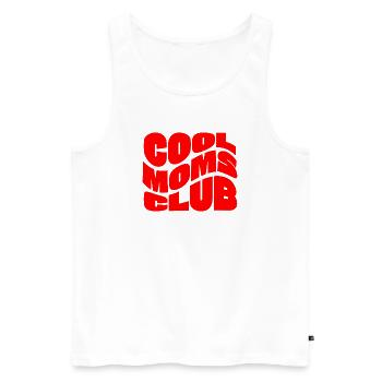 Cooler Mütterclub - Männer Premium Bio Tank Top - Weiß - Vorne - Michal (187cm)