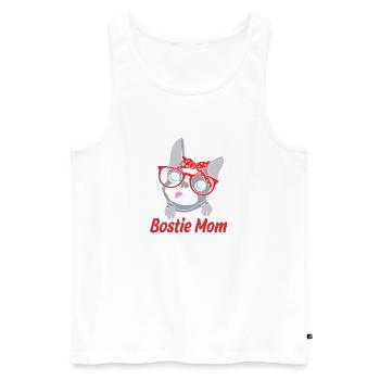 Boston Terrier - Débardeur bio Premium Homme - blanc - Devant - Michal (187cm)